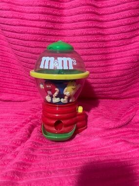 M&M'S Red and Green Candy Dispenser with Yellow Trim